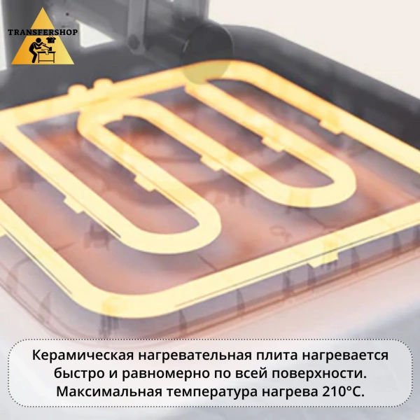 Автоматический 38х38см Розовый Термопресс LOKLiK